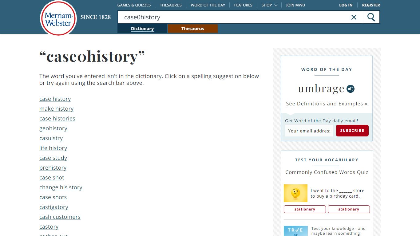 Case history Definition & Meaning - Merriam-Webster