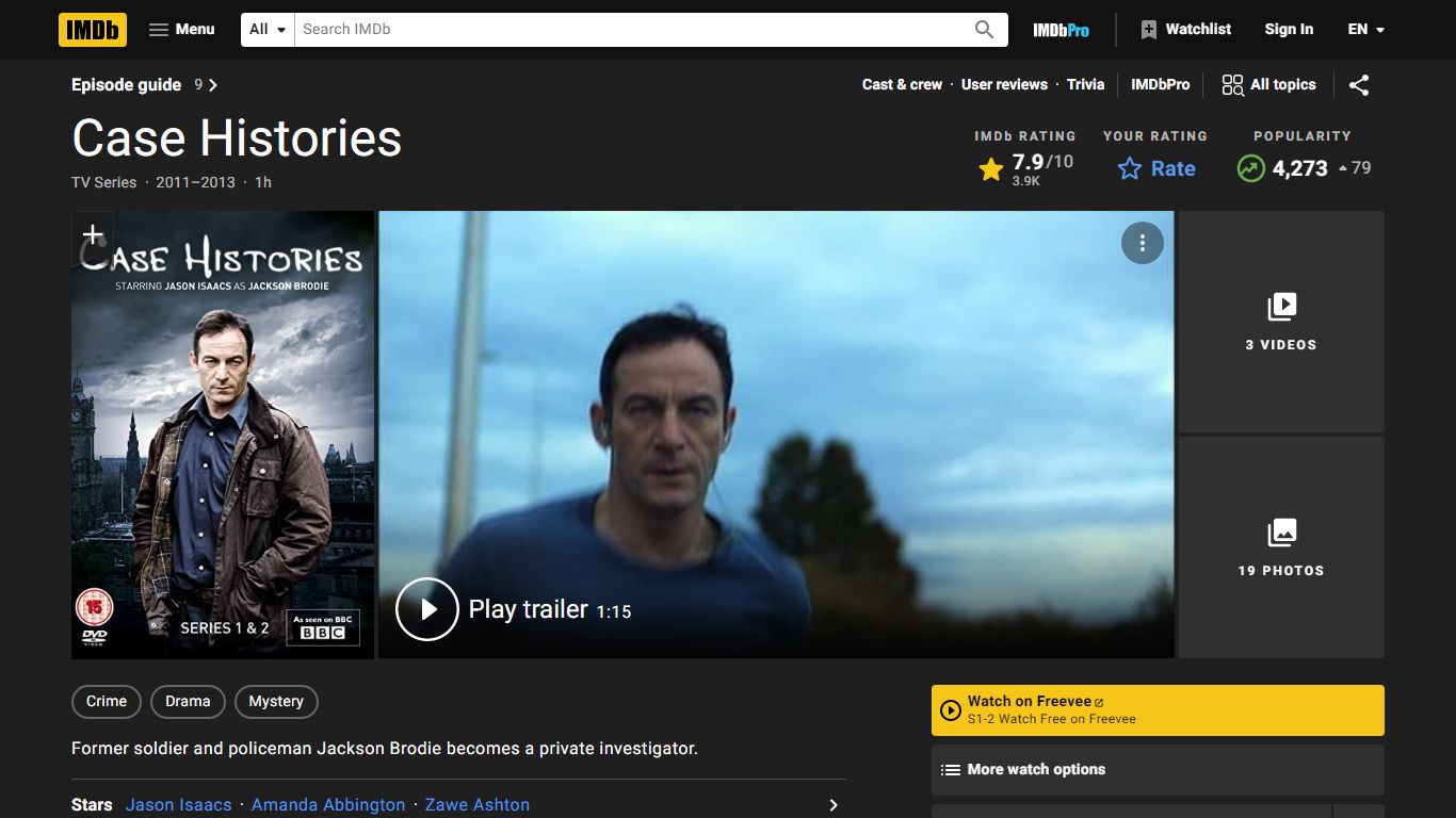 Case Histories (TV Series 2011–2013) - IMDb